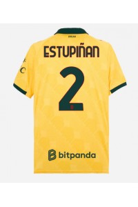AC Milan Pervis Estupinan #2 Jalkapallovaatteet Kolmaspaita 2025-26 Lyhythihainen